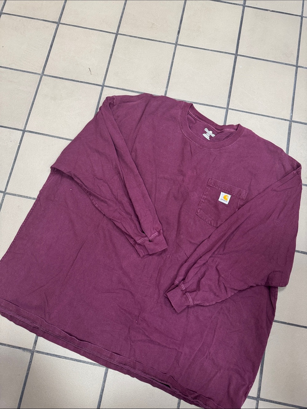 Carhartt Long Sleeve Pocket Tee in Plum